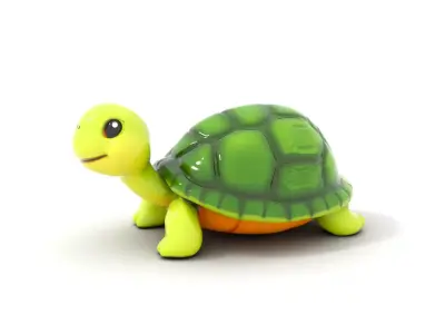 Cute Turtle Green model pack Low-poly 3D model