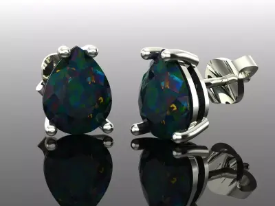 Women Diamond Earrings 3D print model