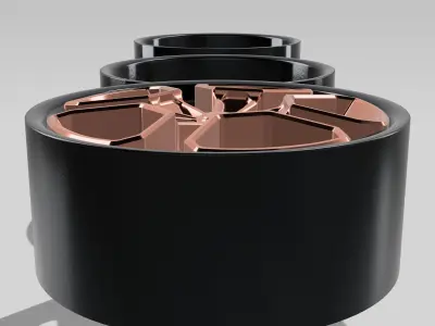 20inch HURACAN Concave Wheels 3 offsets w Tires 3D print model