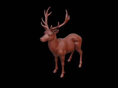 Deer Animal Sculpture 3D print model get