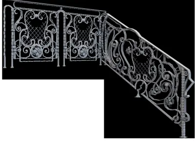 staircase forging free style 3D model