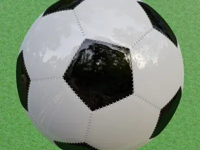 Soccer ball low-poly game-ready Low-poly 3D model