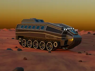 Space Rover Low-poly 3D model