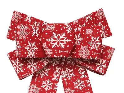 Christmas Bow Ribbon 18 Low-poly 3D model