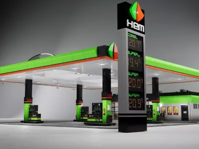 Gas Station 3D model