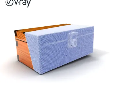 Wooden Treasure Box Model Pack Low-poly 3D model