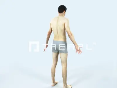 Prime H Beach Animated Rigged Sports Man Low-poly 3D model