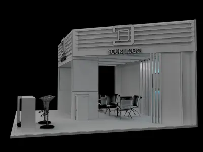 Booth Exhibition Stand a556a 3D model