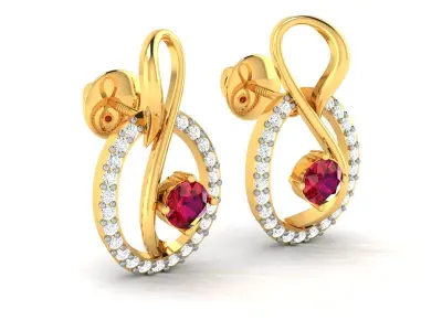 Unique Diamonds earrings 3D print model purchase