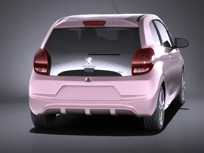 Peugeot 108 3-door 2017 VRAY 3D model