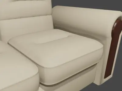 Luxury Sofa - Living Room - Sala Low-poly 3D model