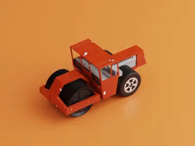 Matchbox 1978 Steamroll Toy 3D Model 3D model