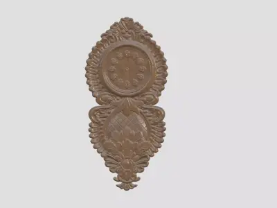 Wooden Clock Decor 3D print model get