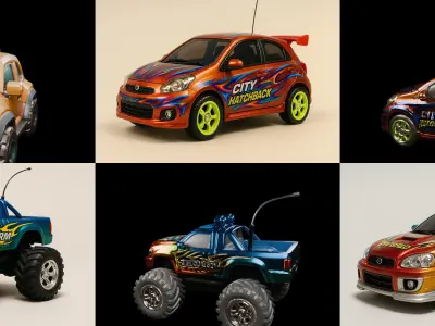 Controled Car bundle 16 pack 42 glb 3D model