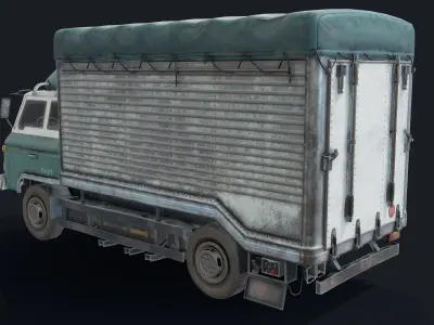 Porter Truck Low-poly 3D model