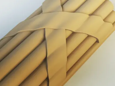 Moulding v 1 wooden tube 3D model