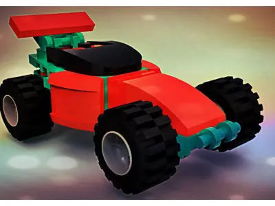 Lego car 8657  Free 3D model
