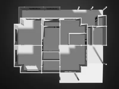 House under construction 25-50 3D model