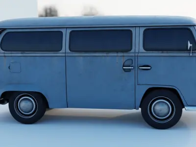 Volkswagen kombi 1973 3D model
