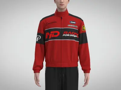 Style3D Casual Racing Jacket 3D model