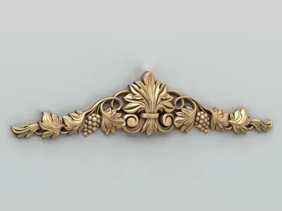 Carved decor horizontal 032 3D model