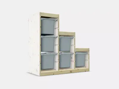 TROFAST Storage combination 48 Low-poly 3D model