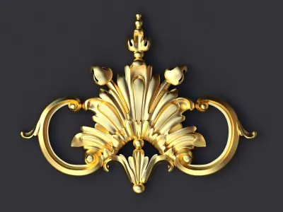 Central decor ornament for furniture 3D model 570
