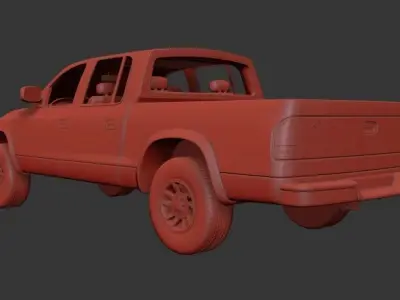 Dodge Dakota Mk2 Sport QuadCab 2000 3D print model