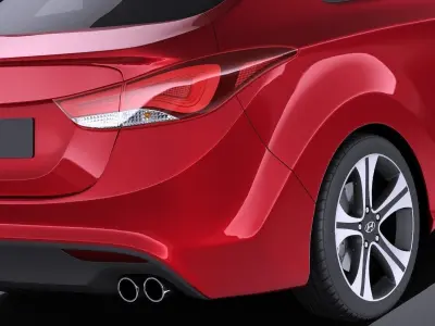 Hyundai Elantra Coupe 2016  VRAY 3D model