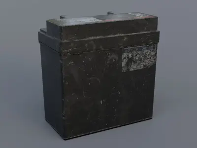 Automotive Battery Low-poly 3D model