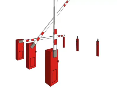 Automatic Gate Barrier 3D model
