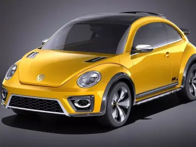 Volkswagen Beetle Dune Concept 2014 VRAY 3D model