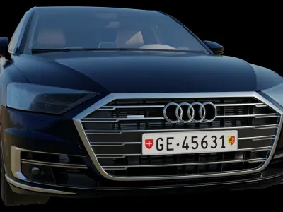 AUDI A8 Low-poly 3D model