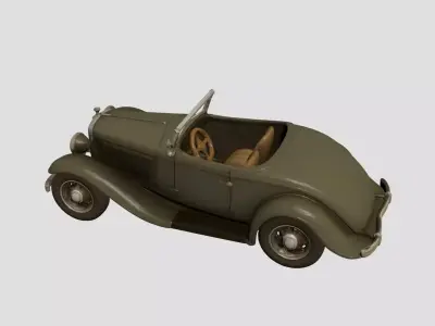 1930s Early Vintage Roadster Convertible3 D model 3D model