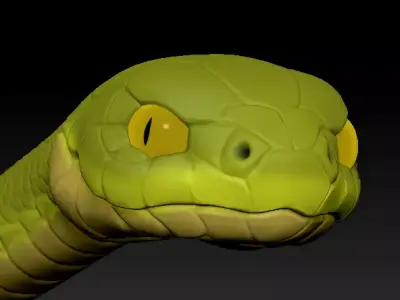 Stylish Low Poly Snake Low-poly 3D model