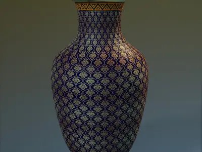 Medieval Flower Vase 5 Low-poly 3D model