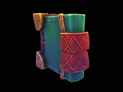 stylized book 3D model