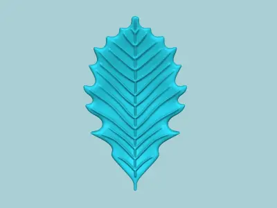 Swamp White Oak Tree Leaf - Molding EVA Craft 3D print model