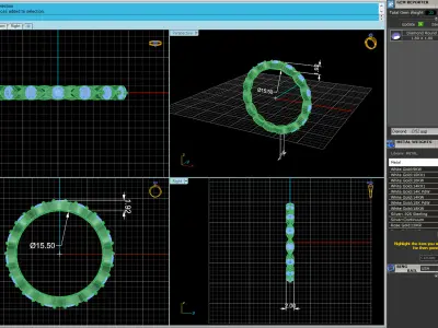 Emerald Wedding Ring 3D print model