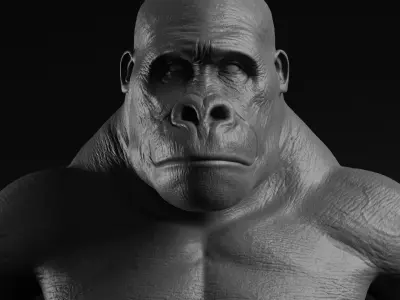 Gorilla - Highpoly Sculpture 3D model  3D model