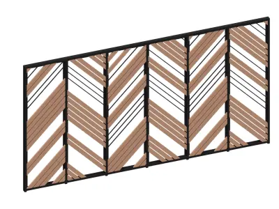 Battens wall Free 3D model