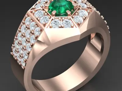 Luxury Men Rings Designs 4MR100 3D print model
