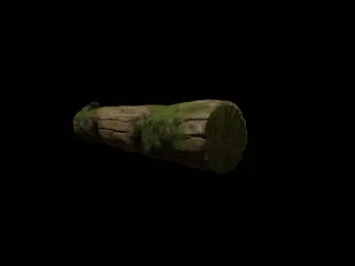 Tree Trunk - Mossy Free low-poly 3D model