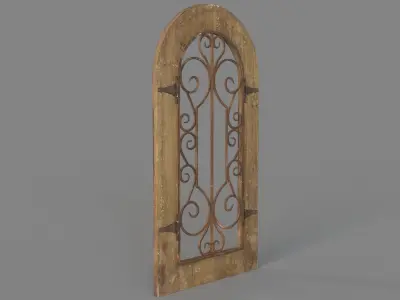 Antique Metal Wall Panel 3D model