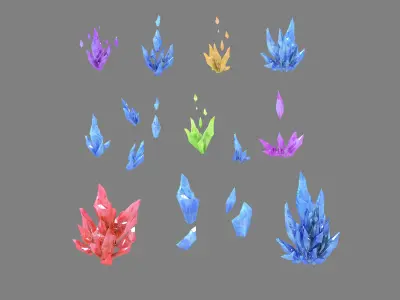 Stone Rainbow City - Crystal Combination 3D model