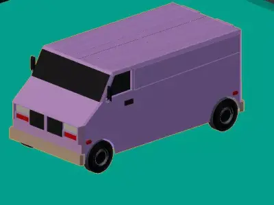 low poly bus smale Low-poly 3D model