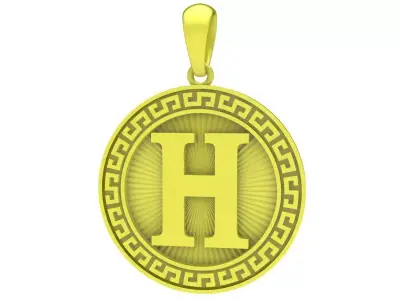 Luxury Letter H Pendant for Jewelry 3992 3D print model