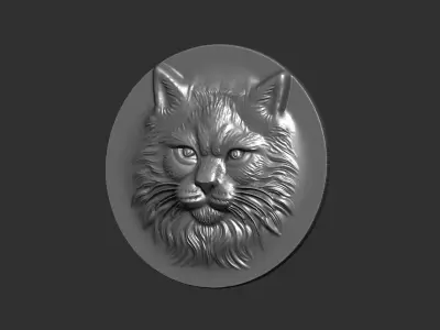 cat head 3D print model