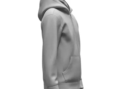 Hoodie mens sweatshirt Clo3d Marvelous Designer 3D model