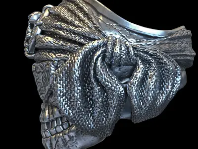 Skull ring jewelry pirate vol1 3D print model